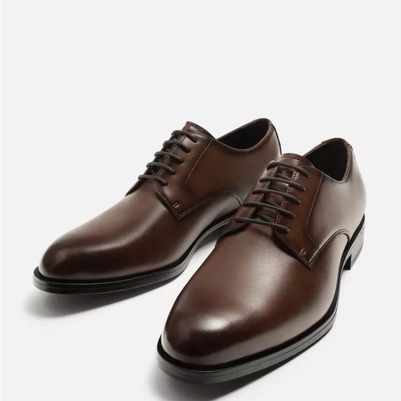 Zara Brown Leather Men's Shoes